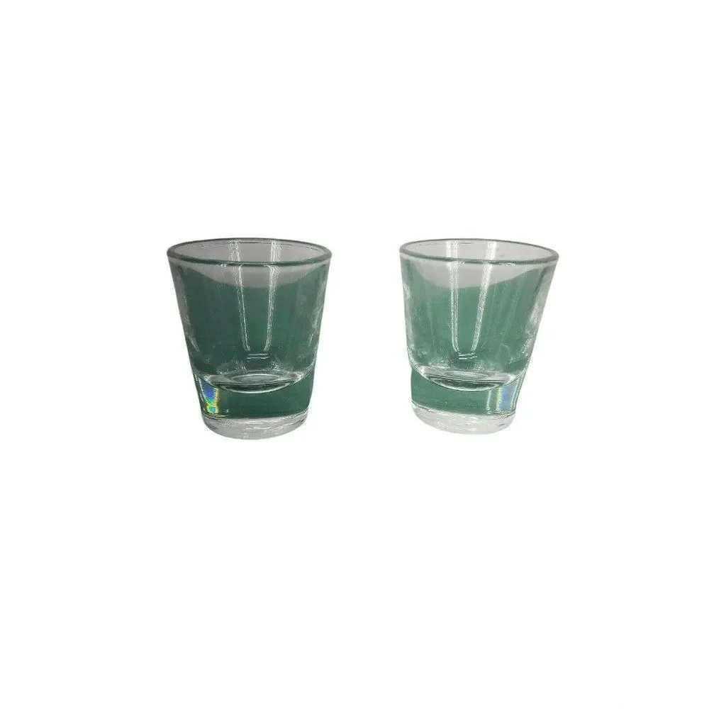 Classic Plain Shot Glasses Clear Shooters 1.5 ounce set of 2 ‎ 8F